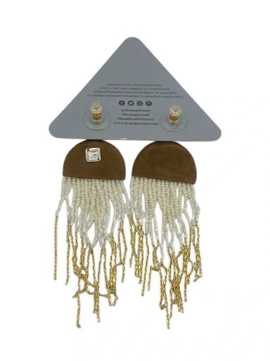 NWT Deepa Gurnani Ivory Circe Earrings - Picture 3 of 3